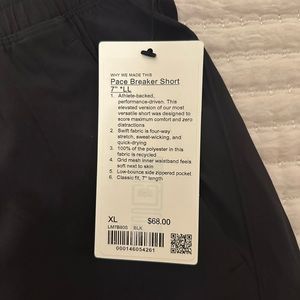 Lululemon pace breaker short 7” Linerless